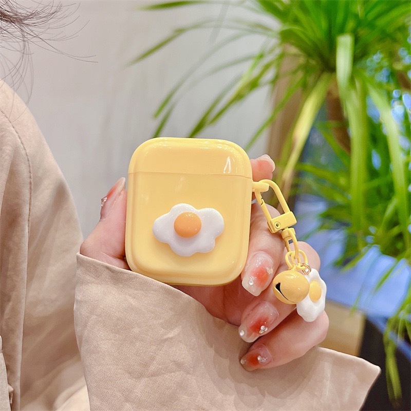 Telur Lucu Lembut Silikon Earphone Case Headphone Shell Kompatibel Untuk Airpod1/2 Cases Compatible Untuk Airpods3 2 1 Pro Capa Funda