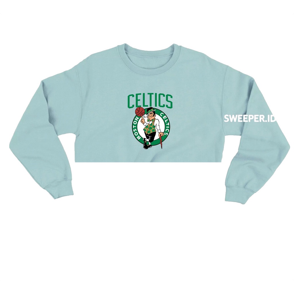 CELTICS BOSTON SWEATER CROOPE BAHAN FLEECE BAHAN FLEECE