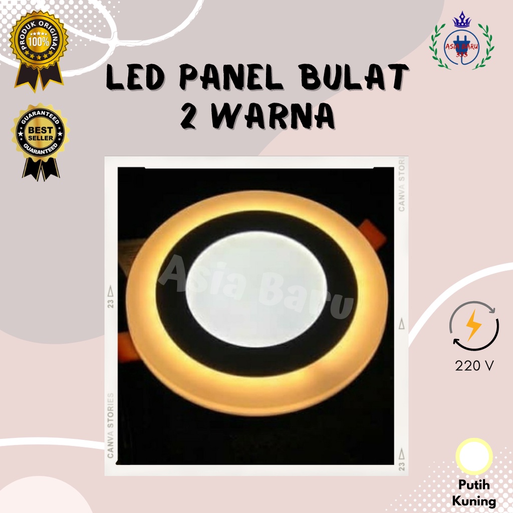 LED Panel Bulat 2 Warna