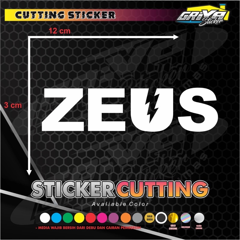 Stiker ZEUS sticker slot zeus