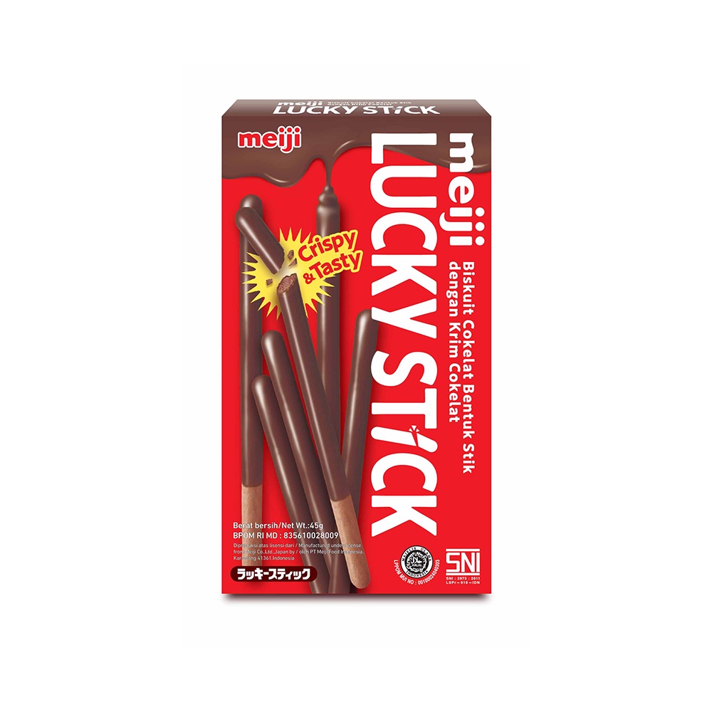 Meiji Biscuit Lucky Stick Chocolate 45G