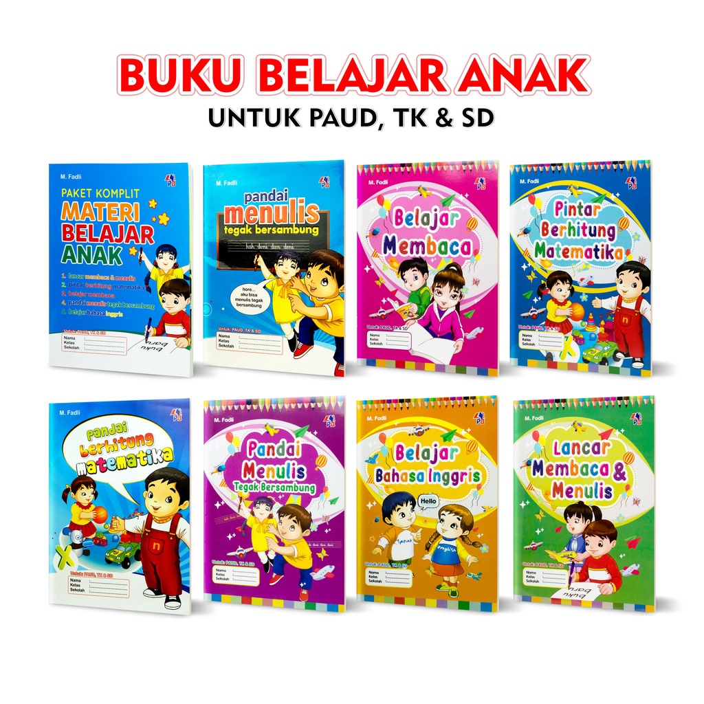 Buku Belajar Menulis Huruf Dan Angka Belajar membaca Belajar Berhitung Untuk Anak TK