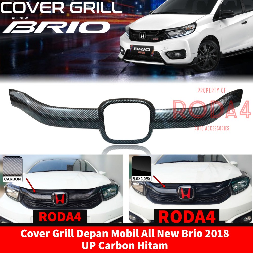 Cover Grill All New Brio 2018 Up List Gril Depan Hitam Carbon