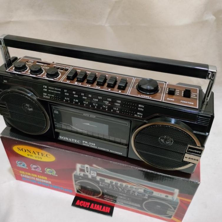 Big Sale ✅cod Radio kaset sonatec/radio am FM sw sonatec 259/radio jadul klasic fortable radio gmc j