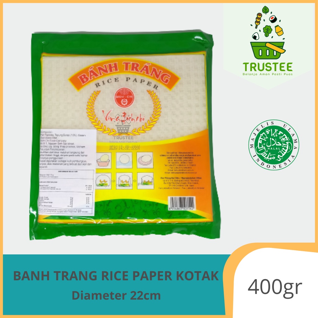 Banh Trang Vietnam Rice Paper 400gr 22cm - Kulit Lumpia Vietnam - Spring Roll - Salad Wrap