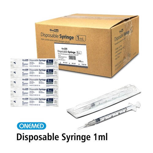 Spuit Disposable Syringe Onemed 1cc Perbox