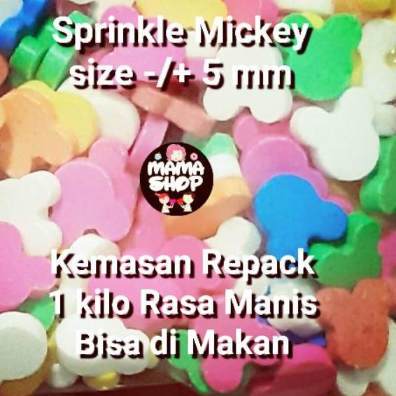

10.10 Product HOT Sprinkle Mickey Head Round Bulat Cip Mata Boneka Eye Ball Hiasan Kue Cupcake Bisa Dimakan Confetty buruan