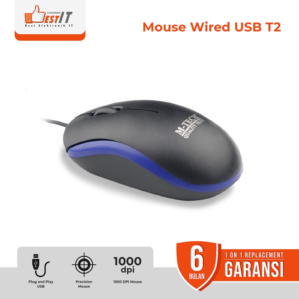 Mouse Kabel Wired T2 M-TECH ORIGINAL