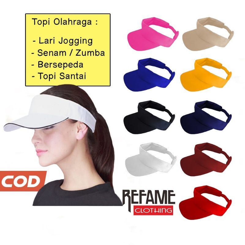 { DC } Topi Olahraga Sport Lari Jogging Topi Senam Topi Zumba Topi Tenis Olahraga Topi Golf Pria Wan