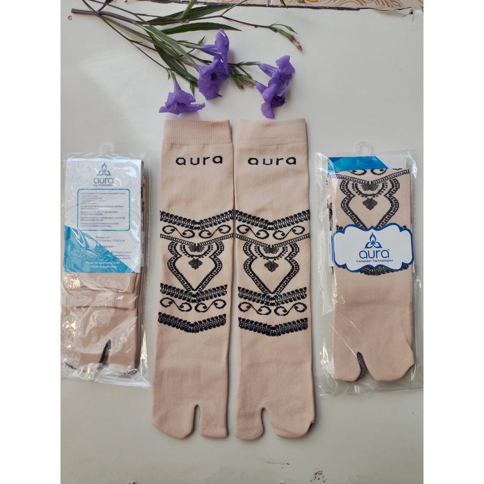 AURA kaos kaki jempol motif - kaos kaki jari motif - kaos kaki muslimah motif