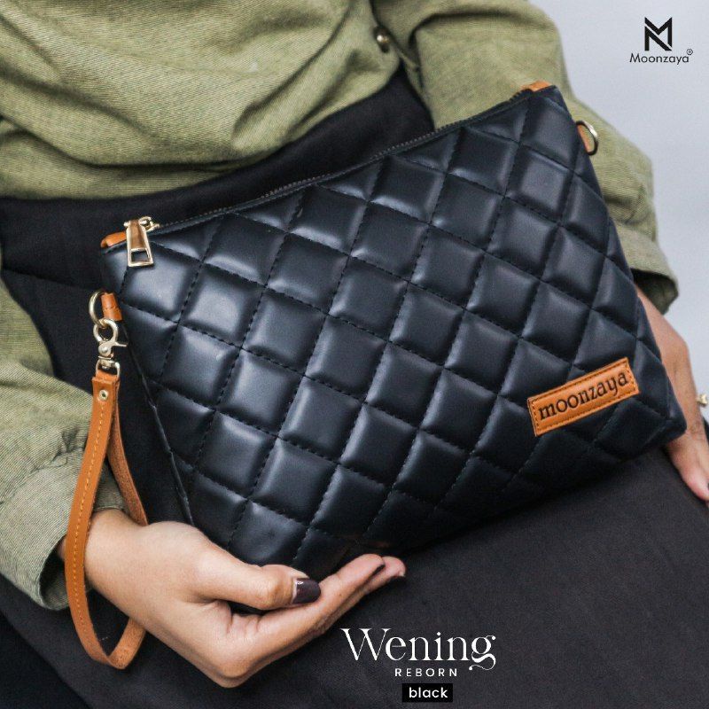 BERGARANSI TAS WANITA SELEMPANG TANGAN CLUCTH WENING BY MOONZAYA INDONESIA