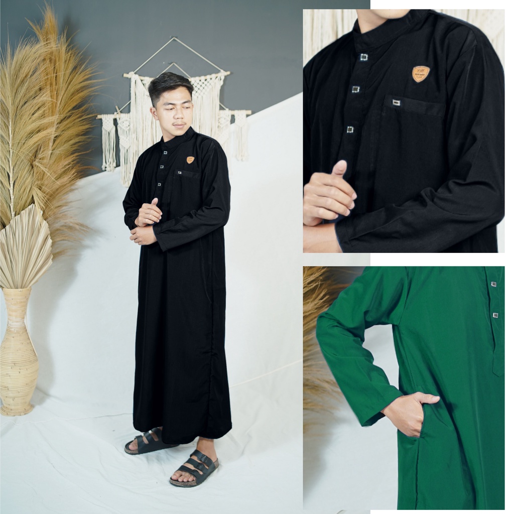 Abu Hasan/Jubah pria dewasa laki laki new motif lengan panjang/ pakaian muslim BY FAMILY MUSLIM