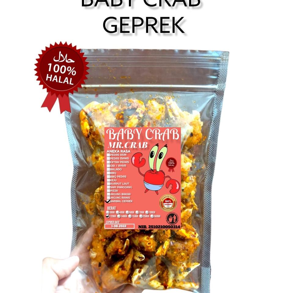 

Id1s6Rg--BABY CRAB GEPREK DAUN JERUK 120 GR