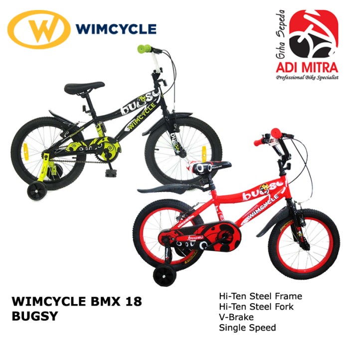 Wimcycle Bugsy Sepeda BMX Anak [18 Inch]