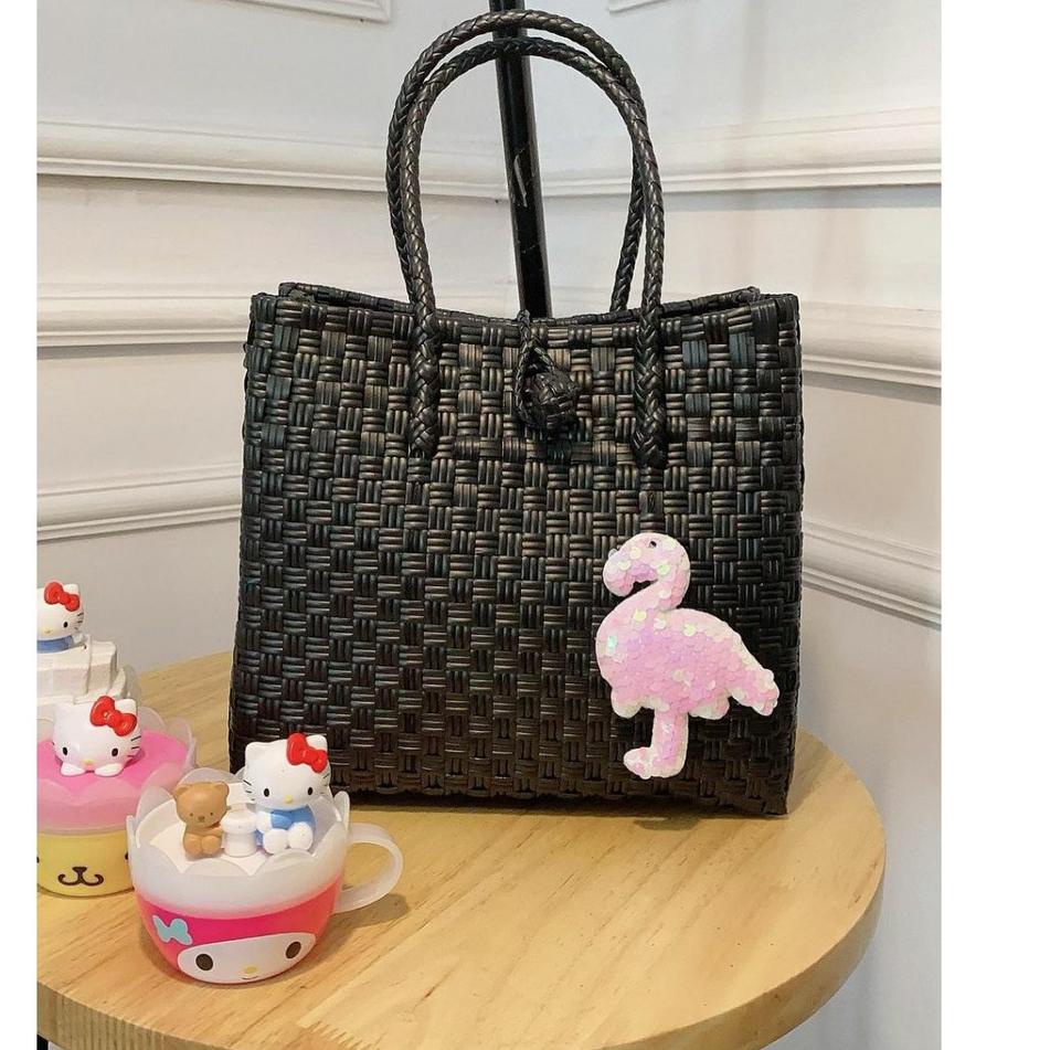 Tas Wanita Tas Murah Tas Anyaman Plastik tas anyam plastik tas anyaman tali panjang [JCG.18Oc22м]