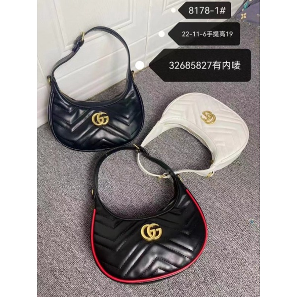 Tas Gucci Hobo Half Moon Wanita Import