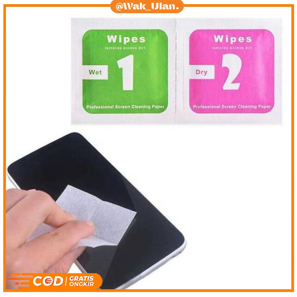 TISSUE TEMPERED GLASS TISU PEMBERSIH KACA LAYAR HP DRY &amp; WET TISU TISU ANTI GORES HP