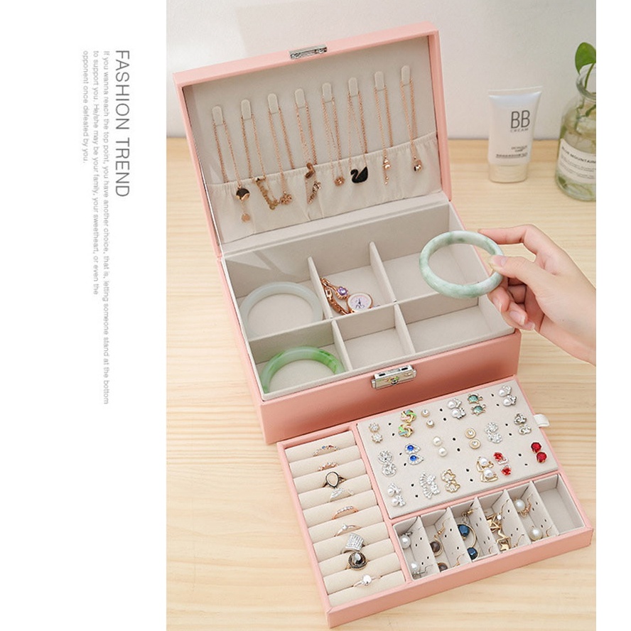 Kotak Penyimpanan Perhiasan Storage Case Display Organizer 2 Layer - ZUZ-01