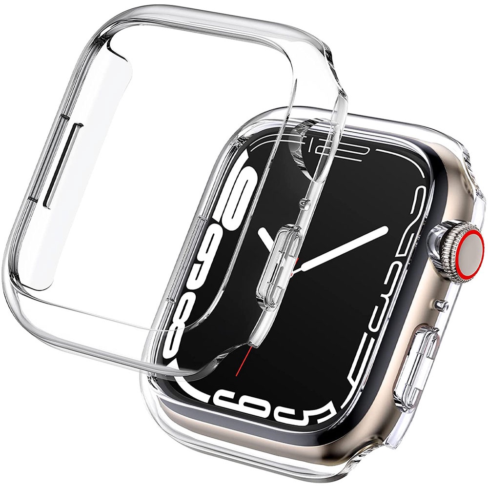 Case Bumper Pelindung Layar Transparan 45mm 41mm 44mm 40mm 42mm 38mm Untuk iWatch Series 8 7 6 SE 5 4 3