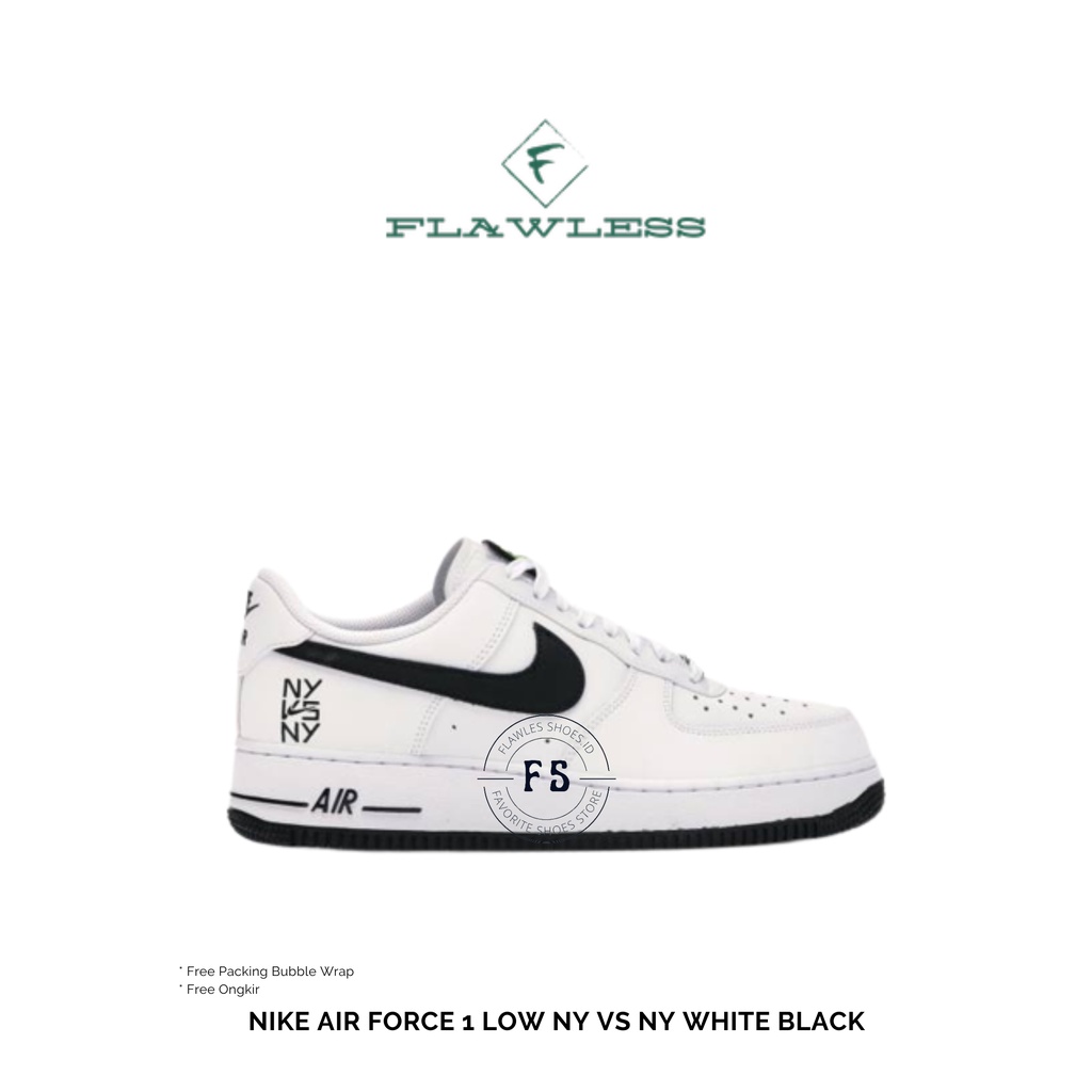 NIKE AIR FORCE 1 LOW NY VS NY WHITE BLACK BNIB