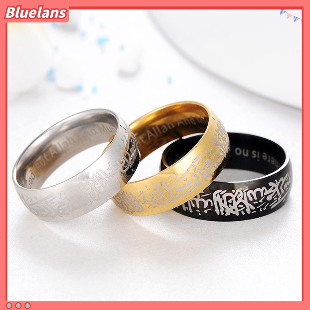 Bluelans Ring Rust Resistant Lightweight Titanium Steel Religious Finger Rings