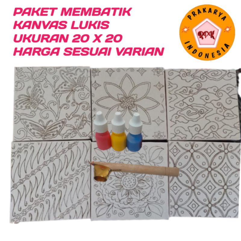 

Kanvas 20x20 paket batik