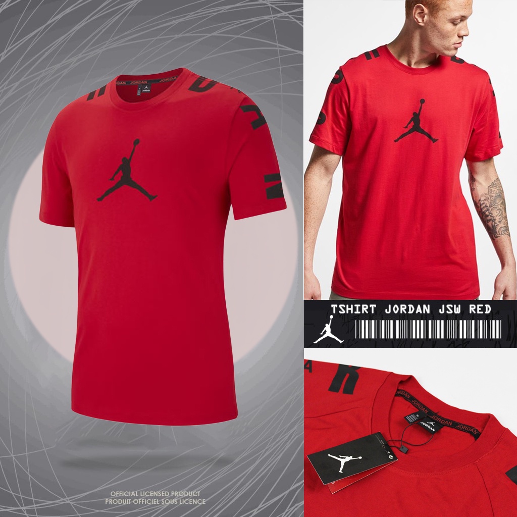 TEESNIKE JORDAN RED | KAOSNIKE PRIA LENGAN PENDEK GRADE ORIGINAL | TSHIRT PREMIUM | BAJU DISTRO MERA