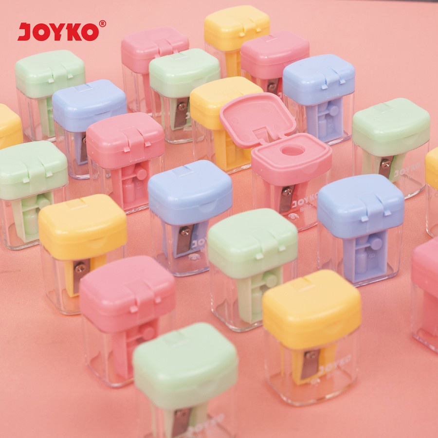 

RAUTAN KECIL JOYKO B 167 WARNA PASTEL | SOFTCOLOR SHARPENER | SERUTAN PENSIL KECIL