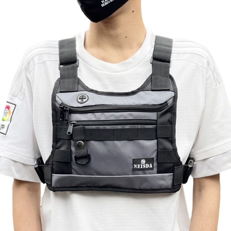 CHEST RIG BAG ORIGINAL NEISDA / TAS DADA ORIGINAL NEISDA SILVER BLACK V7