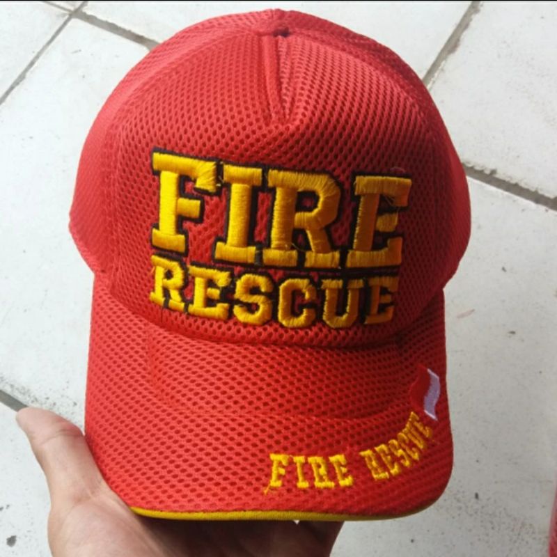 TOPI FIRE RESCUE JARING DOUBLE MASK/TOPI PEMADAM KEBAKARAN