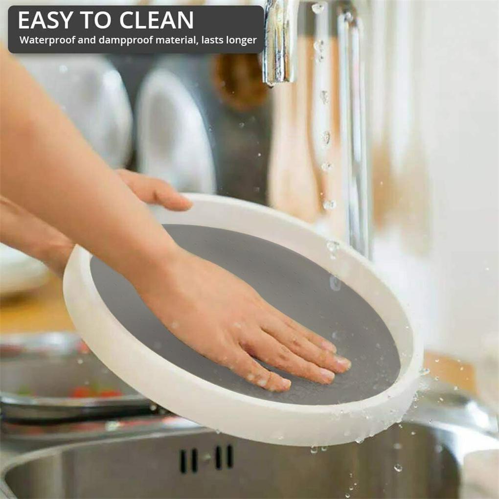 Meja Putar Bumbu Non-Slip Rak Botol Bumbu Meja Putar Bulat Holder Tray Dapur Pantry Kamar Organizer Restoran