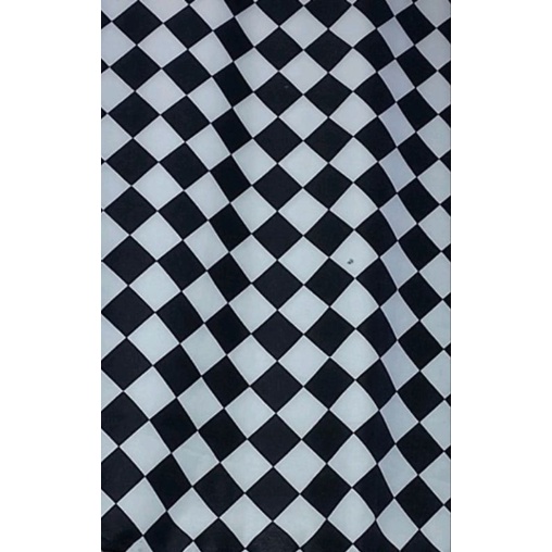kain kotak hitam putih catur kain bali catton