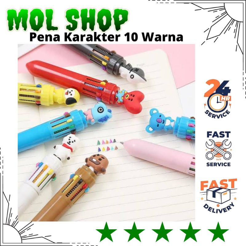 

Pena Karakter ARMY Mekanik 10 Warna Warni Pulpen Karakter Multi Warna Pena Cartoon Murah Import
