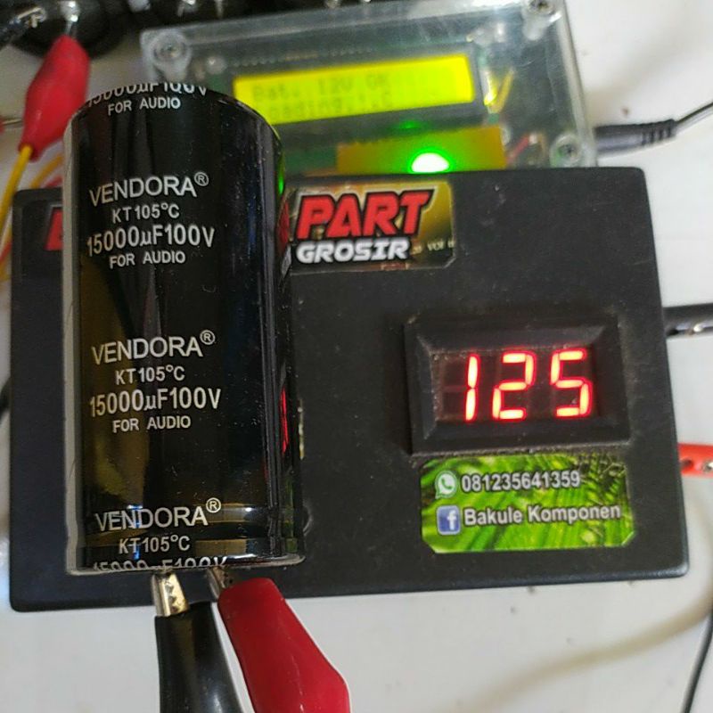 Elco 15000uf 100V Vendora Elco Vendora 15000uf 100V Hasil Tes Tertera di foto