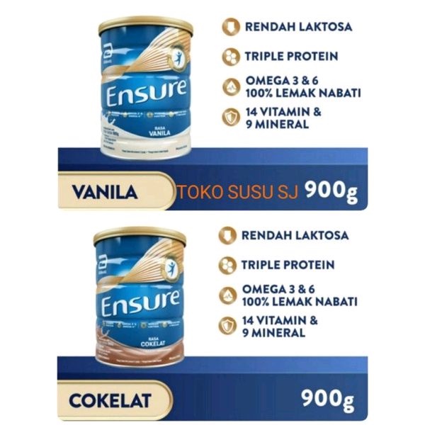 ENSURE VANILA  COKLAT 900 GRAM/900GR/ENSURE GOLD 850 GRAM/850GR