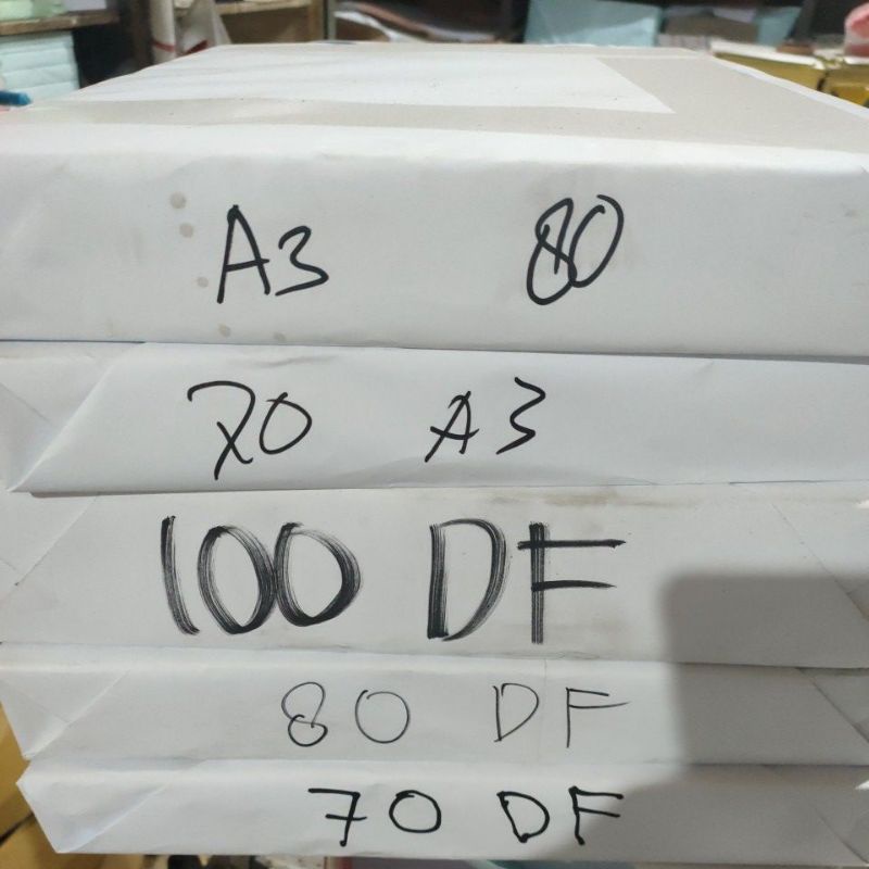 

( 500 LEMBAR ) Kertas HVS A3 / Double folio 70 gsm / 80 gsm / 100 gsm / print / fotocopy