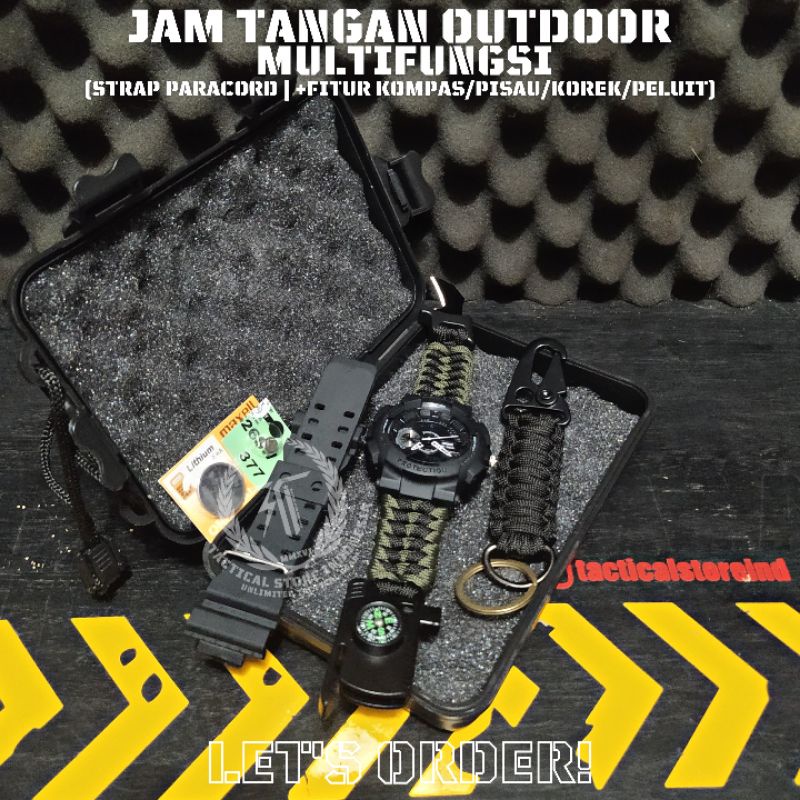 Jam Tangan Paracord Custom - Jam Tangan Tactical Outdoor Survival TSI SERIES #03