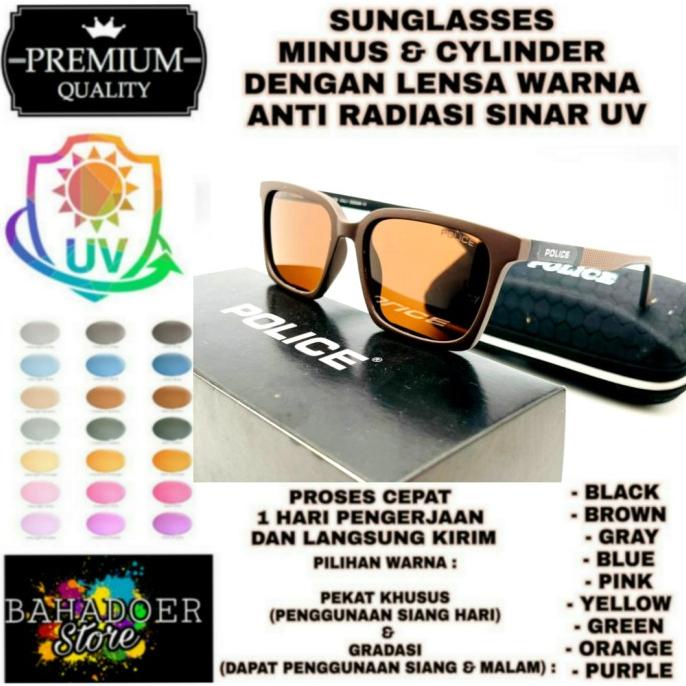 KACAMATA MINUS SUNGLASSES PLC2271 DENGAN LENSA MINUS WARNA UVP RGH69N46Y4I