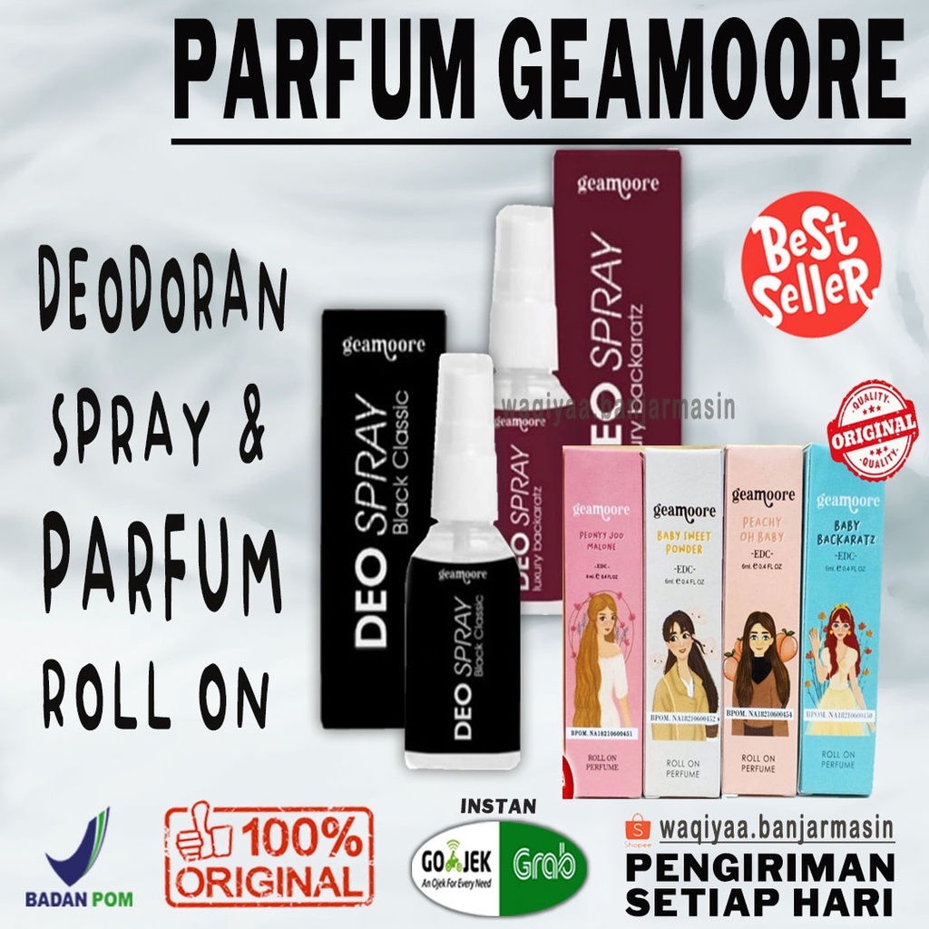 Geamoore Deodorant Spray Deodoran Deospray Deo With Tawas Extract Luxury Backaratz Black Classic