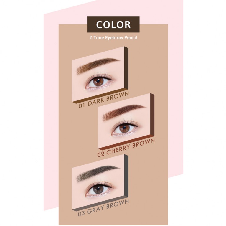 [TERMURAH] Cathy Doll 2 Tone Eyebrow Pencil | Pensil Alis Long Lasting Free Brush &amp; Serutan| Browit.id