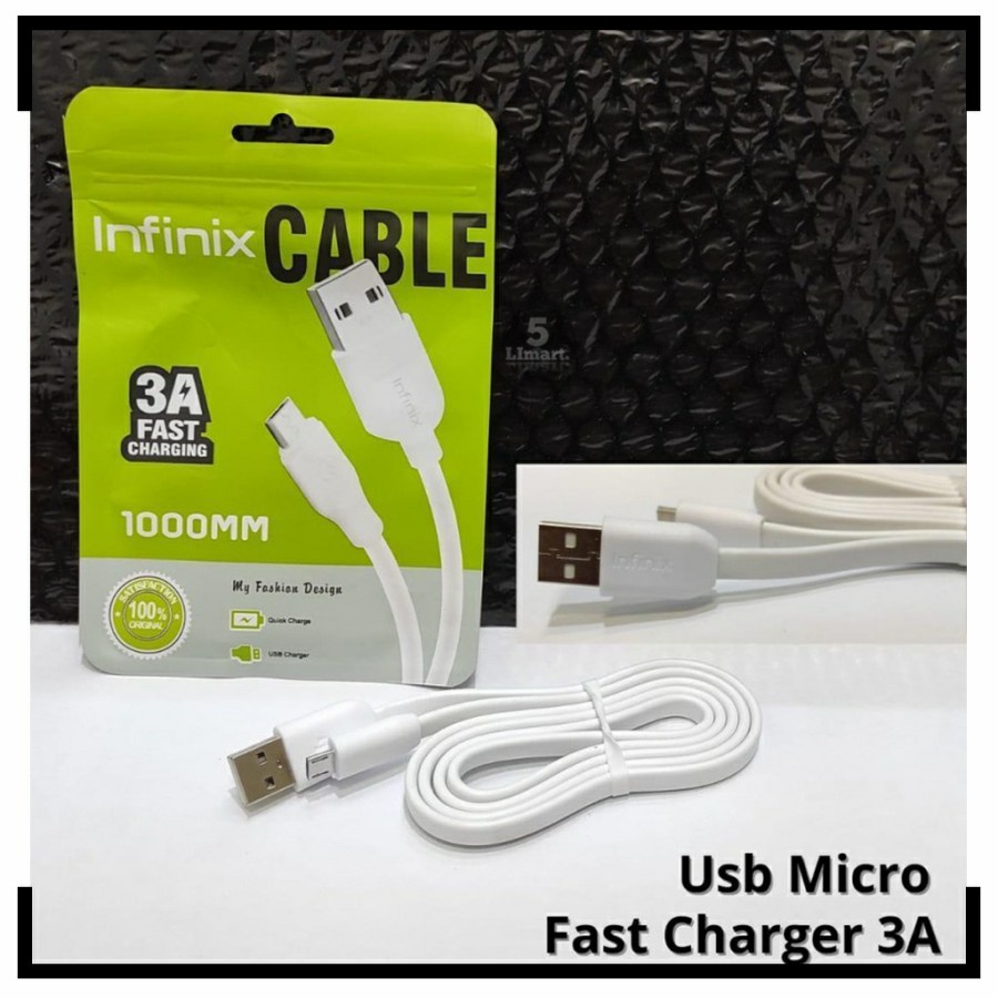 Kabel Data Infinix 3A Support Fast Charging Micro Usb or type c