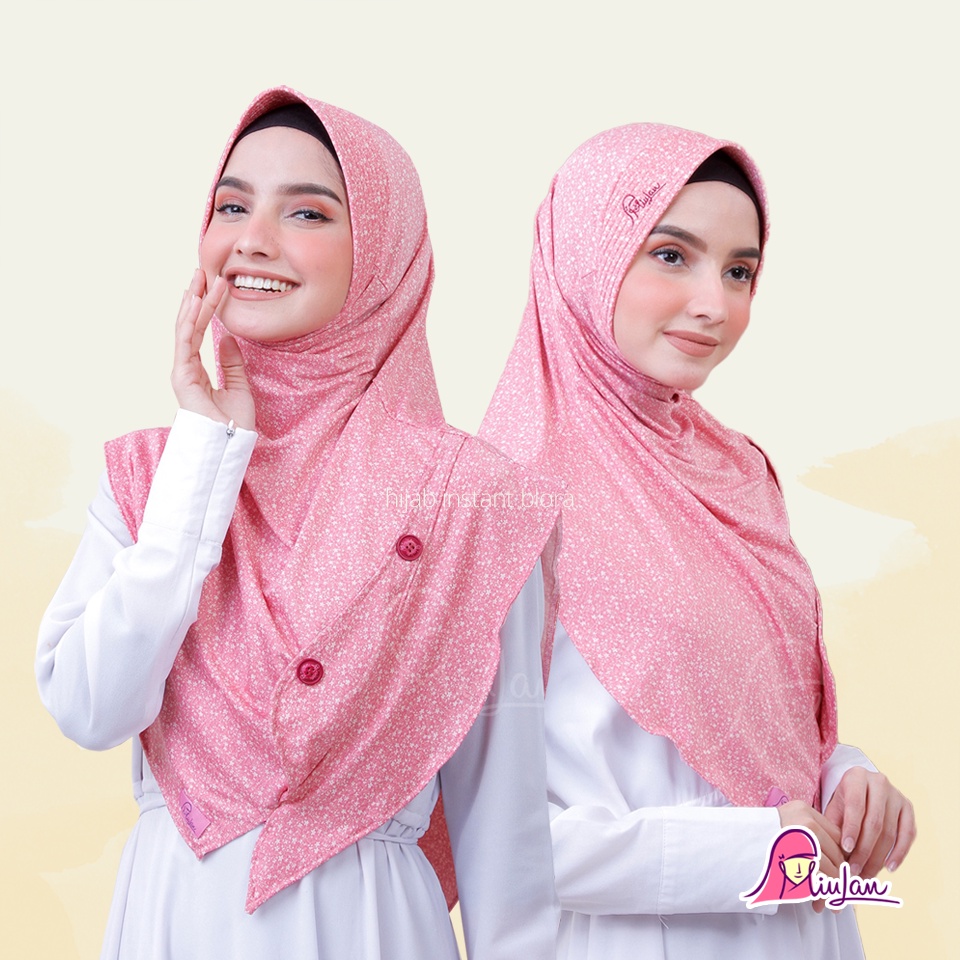 Bergo KIOFA New Jilbab MiuLan Motif Bunga Kecil