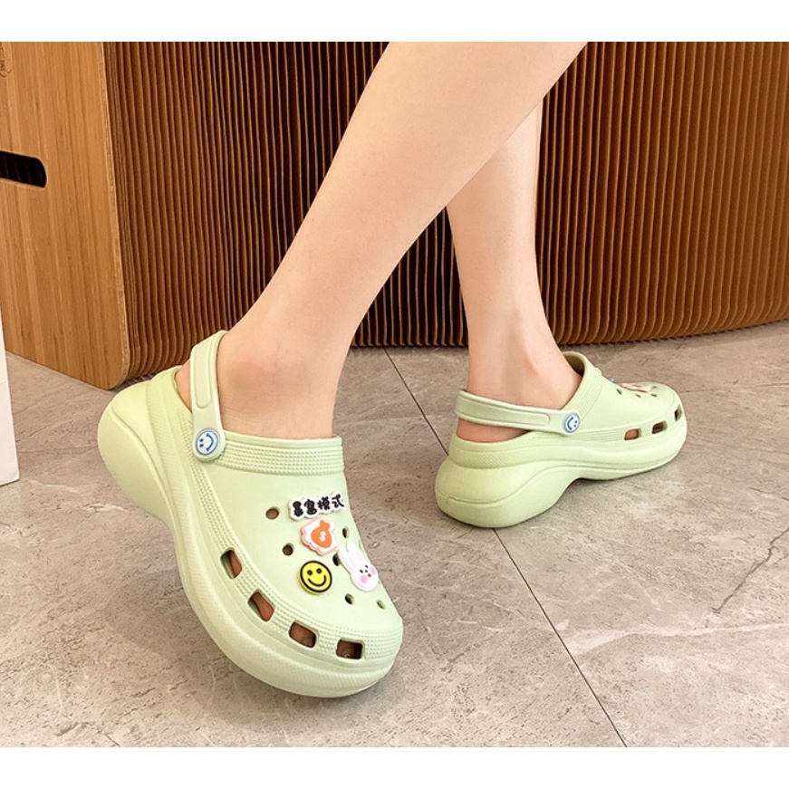 Sandal Wanita Selop Wedges Keren Nyaman Anti Slip Motif Cartoon SP059