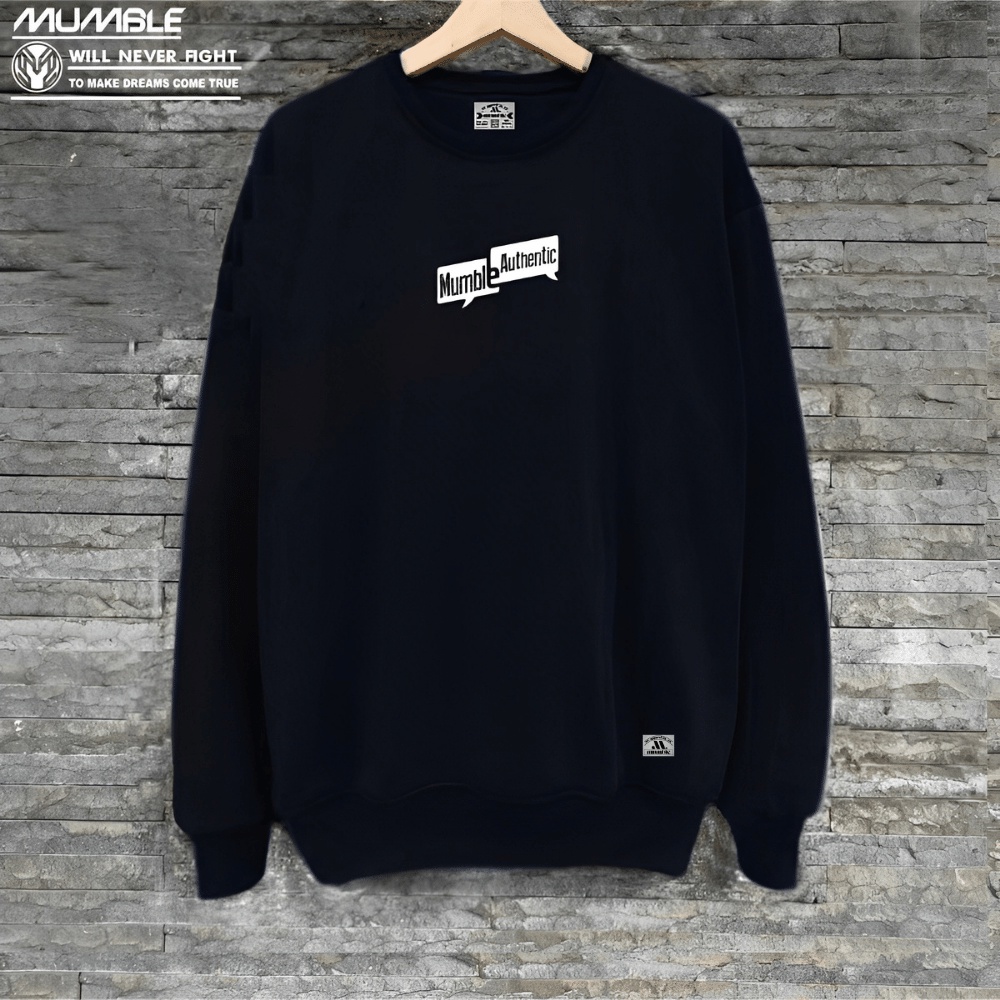 Crewneck Pria Oversize Hitam Lengan Panjang Suiter Kruneck Original Mumble Sweater