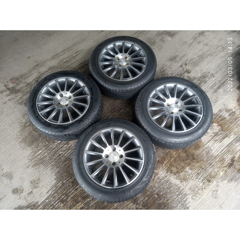 Velg Ring 15 Bekas Hsr Blade 4x100 + Ban 195 55 R15