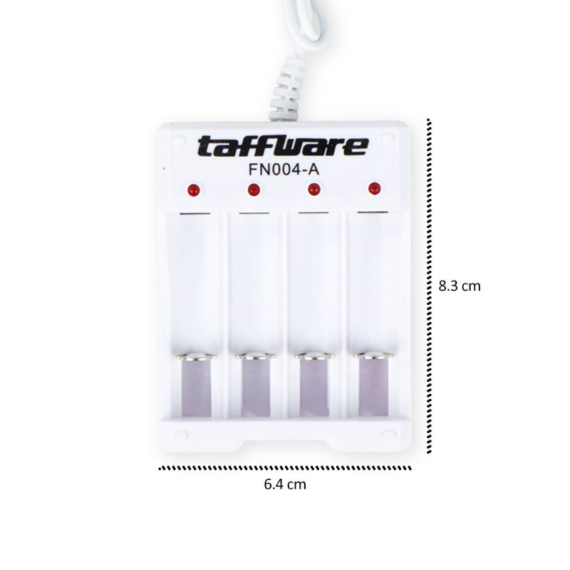 TERMURAH Taffware Charger Baterai USB Plug 4 slot Batre AA Batere AAA