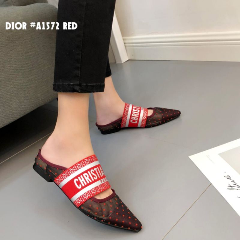 RECOMMEND FLAT SHOES SLOP BROKAT #A1572