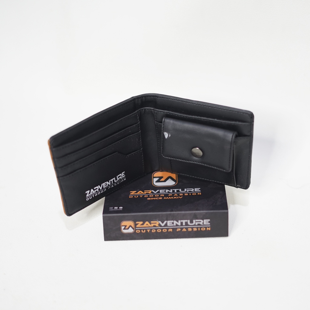 DOMPET LIPAT PRIA ZA-113 KULIT SINTETIS PVC  HORIZONTAL BLACK BROWN