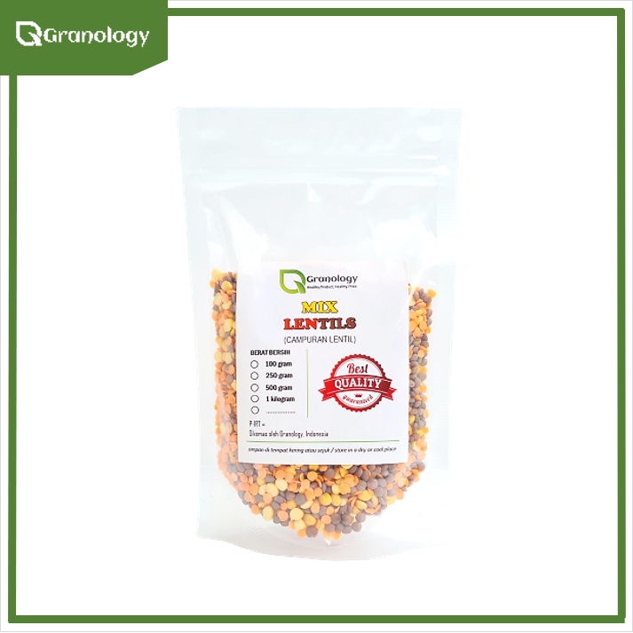 Kacang Lentil Campur / Mix Lentil (250 gram) by Granology