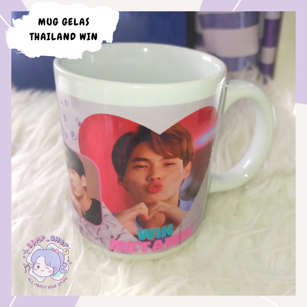 [MOHON TAMBAH BUBLE WRAP] MUG GELAS AKTOR THAILAND COSTUM REQUEST GAMBAR